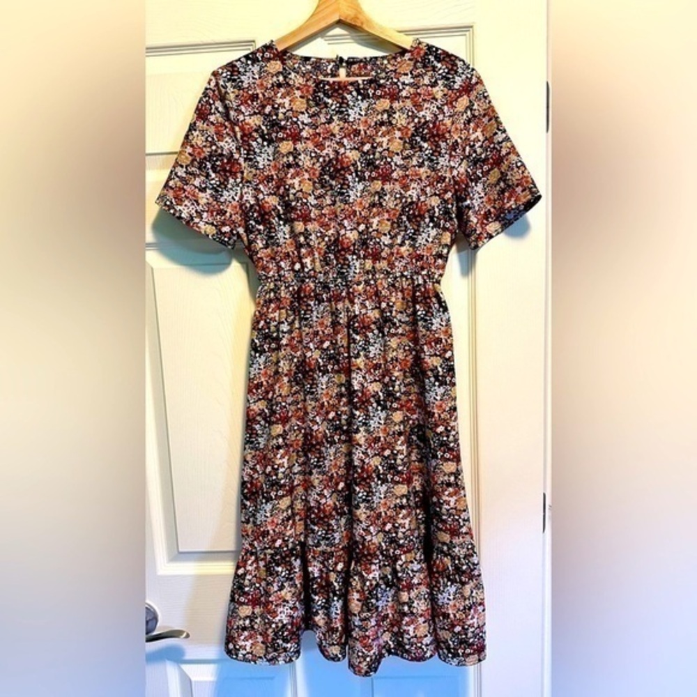 SHEIN floral midi dress